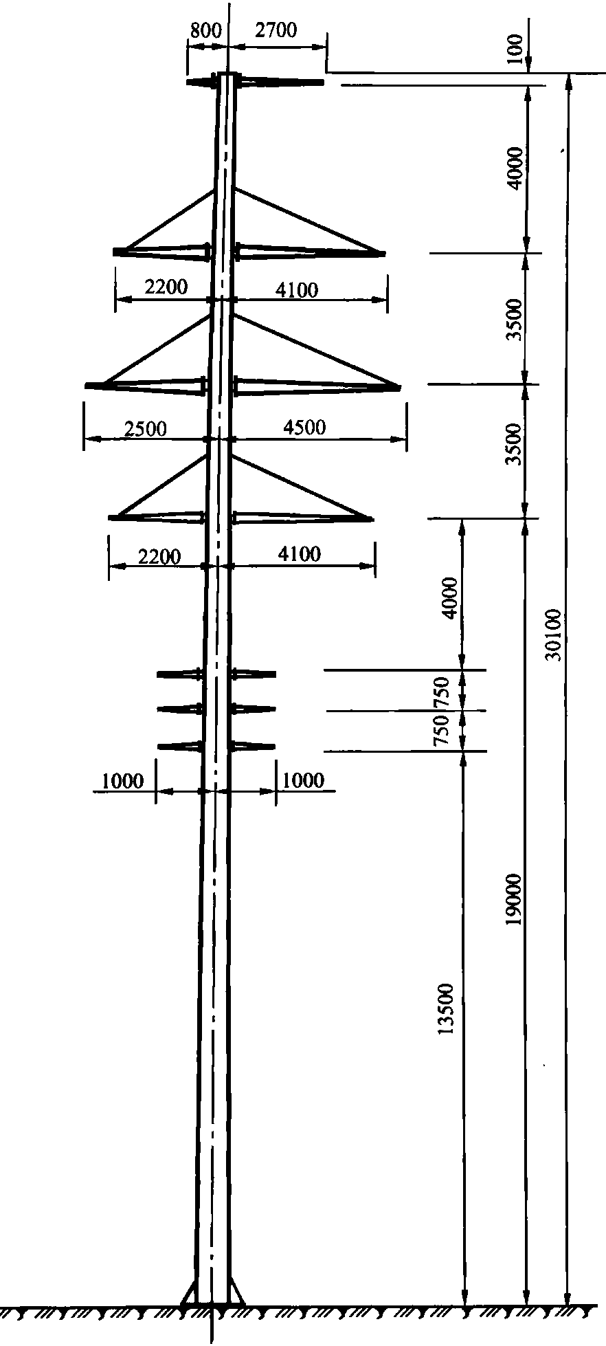 图5-111 四回路90°转角杆(2)
